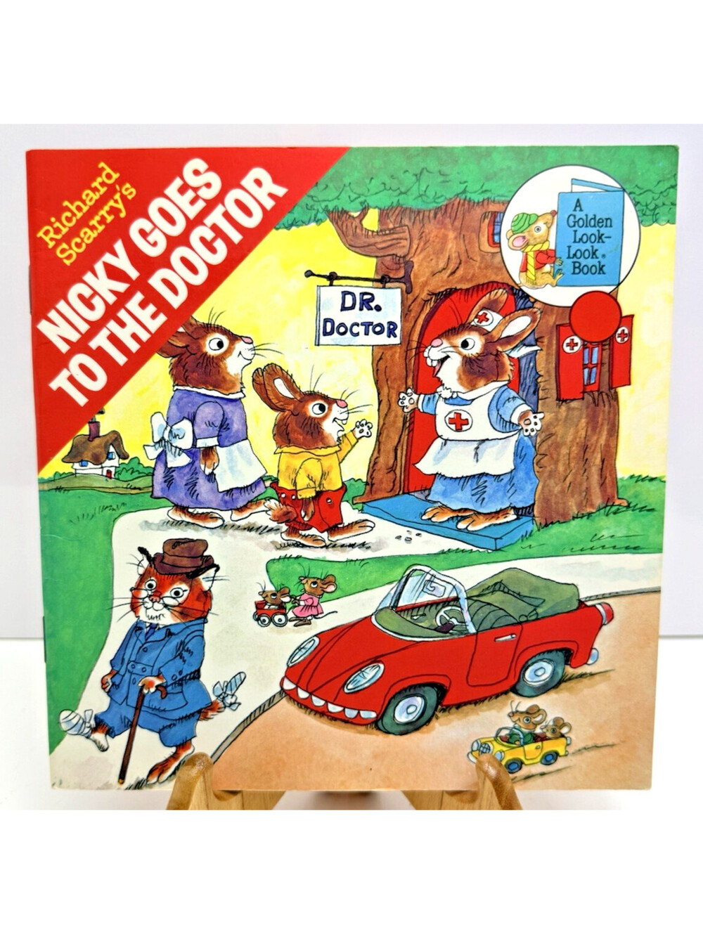 Vtg Richard Scarry's Nicky Goes to the Doctor Childrens Kids Book 70s 80s